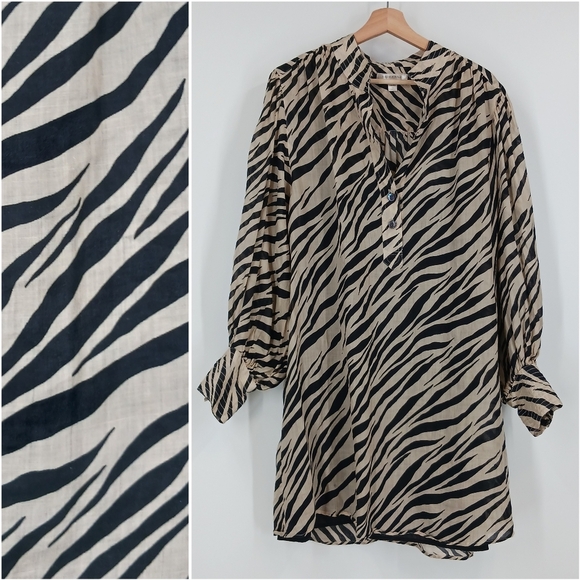 Banana Republic Dresses & Skirts - Banana Republic Ramie Zebra Print Dress